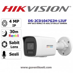 Hikvision DS-2CD1047G2H-LIUF 4mp Gece Renkli ve Sesli ip Bullet Kamera